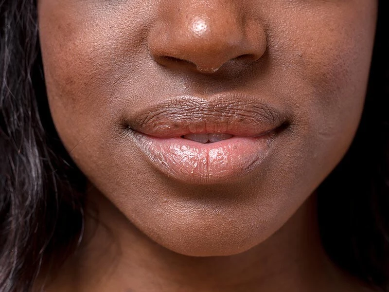 lips of a black woman